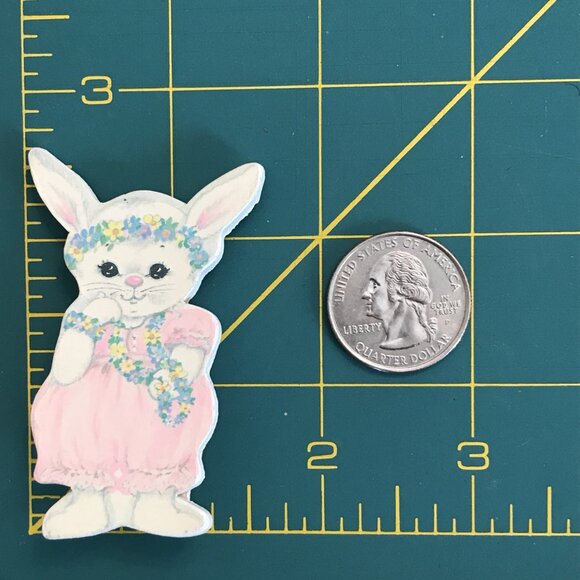 Easter Bunny Girl Brooch - Picture 4 of 5